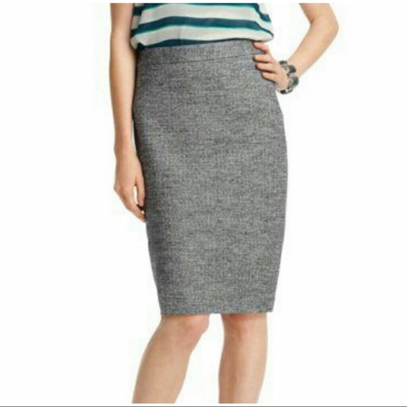 LOFT Herringbone Wool-blend Pencil Skirt - Picture 1 of 6